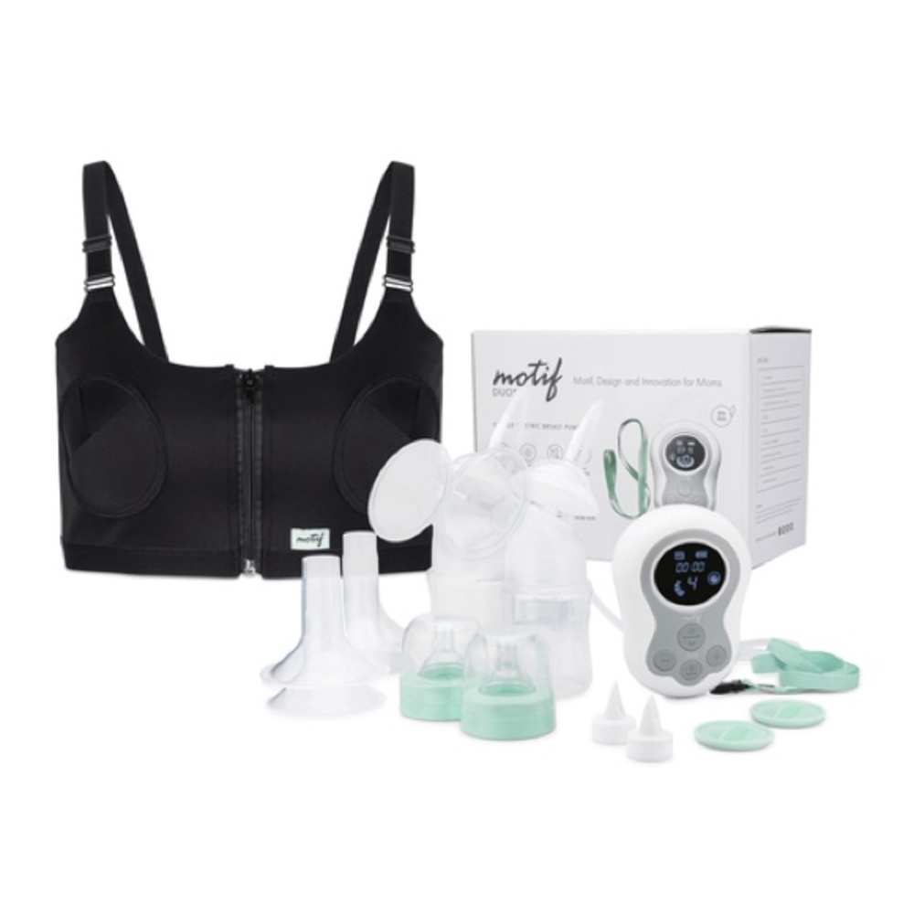NIB Motif Duo Breast Pump w/ Black Hands-Free Pumping Bra